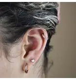 Ofina Jewelry Opal Open Huggie - Gold Vermeil