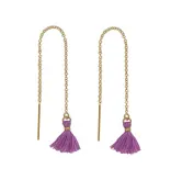 Ofina Jewelry Colored Tassel GF Ear Threaders - Various