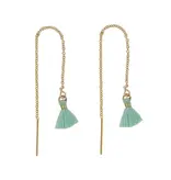 Ofina Jewelry Colored Tassel GF Ear Threaders - Various