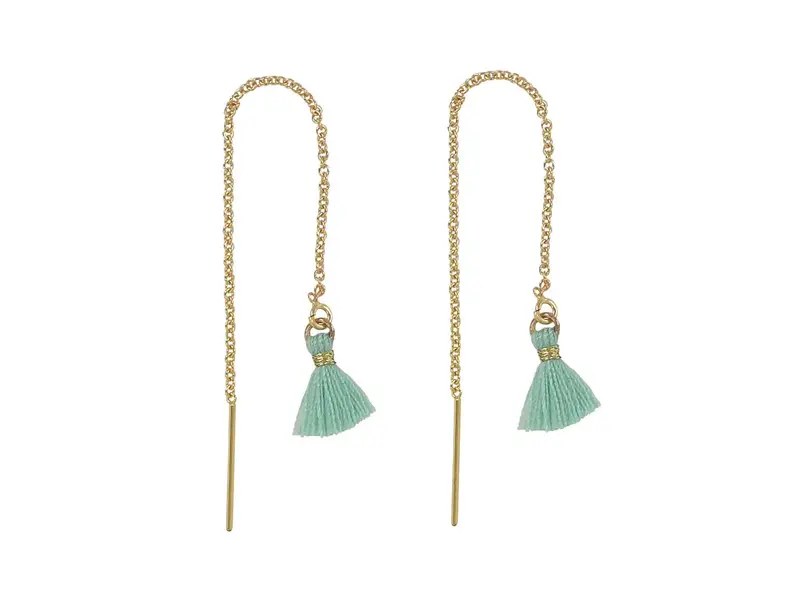 Ofina Jewelry Colored Tassel GF Ear Threaders - Various