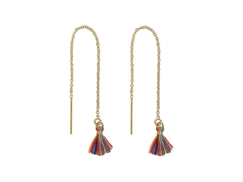 Ofina Jewelry Colored Tassel GF Ear Threaders - Various