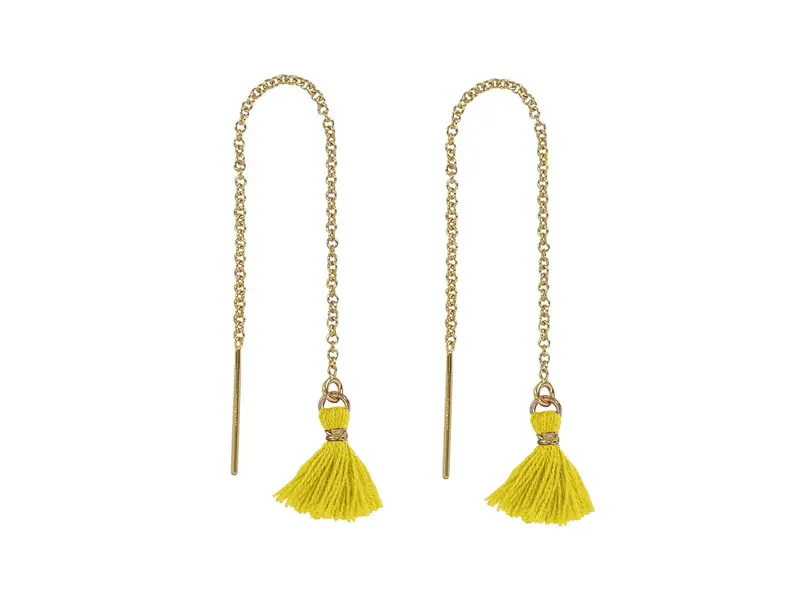 Ofina Jewelry Colored Tassel GF Ear Threaders - Various
