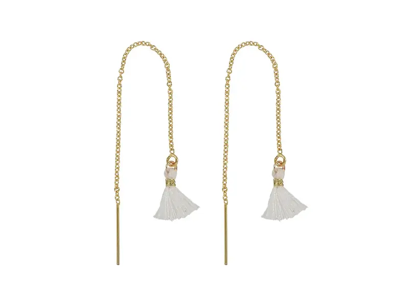 Ofina Jewelry Colored Tassel GF Ear Threaders - Various