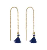 Ofina Jewelry Colored Tassel GF Ear Threaders - Various