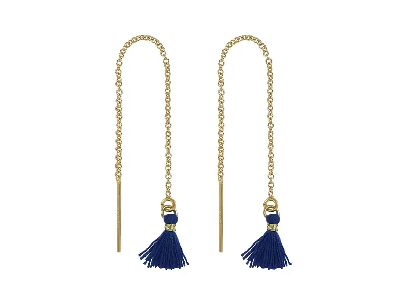 Ofina Jewelry Colored Tassel GF Ear Threaders - Various
