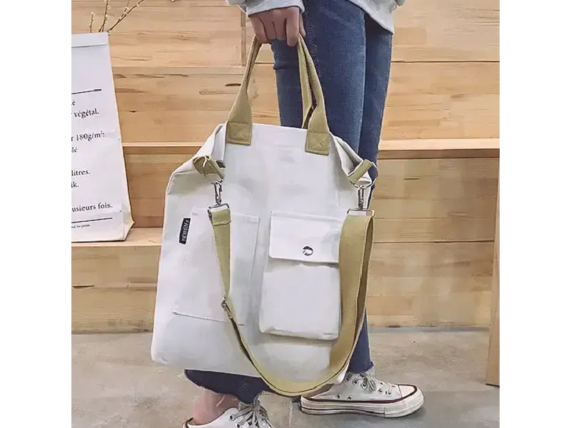 UZ Wholesale Store Canvas Handbag with Pockets
