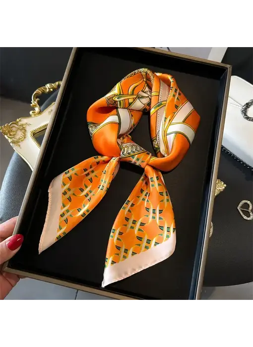 Versatile Printed Silk Scarf