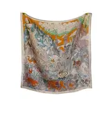 UZ Wholesale Store Vintage Floral Print Silk Scarf