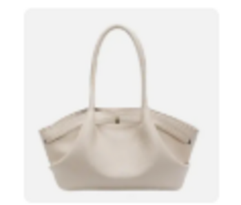 Wide Medium Tote Bag - Beige