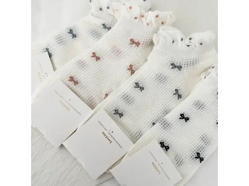 LoveLina Bow Ribbon Detail Socks