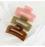 LoveLina Jumbo Jelly Hair Clips - Olive