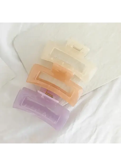 Jumbo Jelly Hair Clips - Lavender