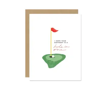 Golf Hole in One Birthday Card
