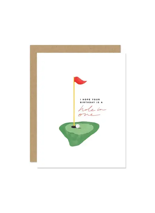 Golf Hole in One Birthday Card