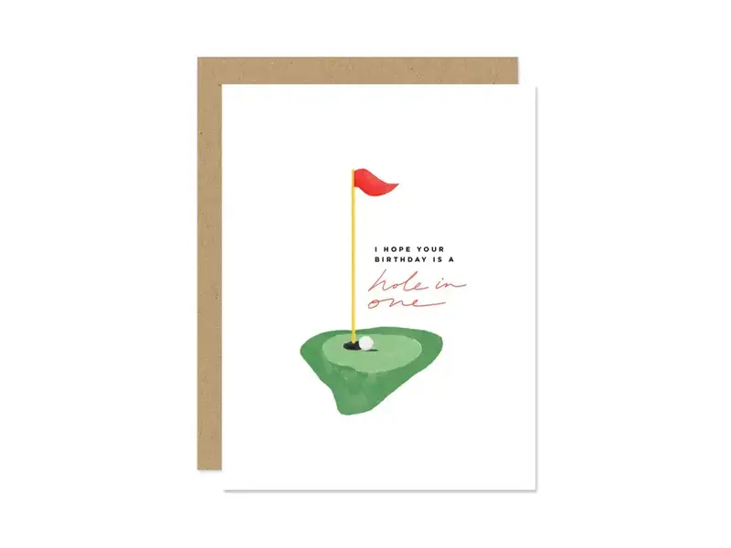 Maddon and Co Golf Hole in One Birthday Card