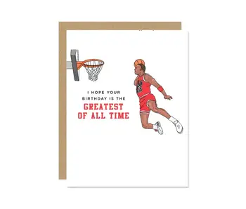 Michael Jordan "Mj Goat" Greatest of All Time Birthday Card