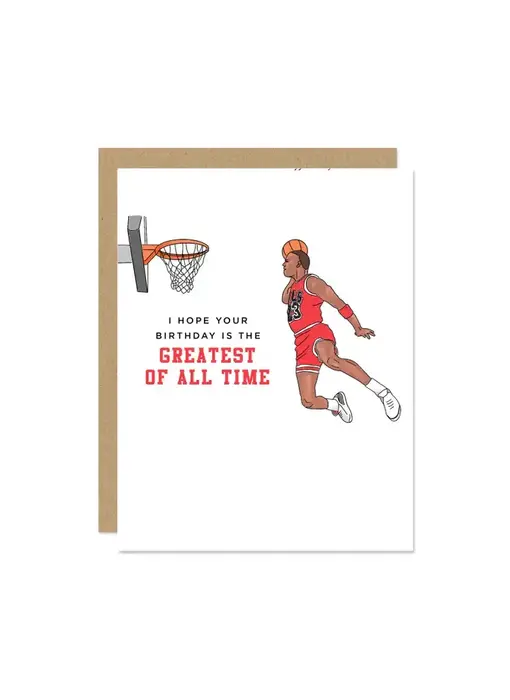 Michael Jordan "Mj Goat" Greatest of All Time Birthday Card