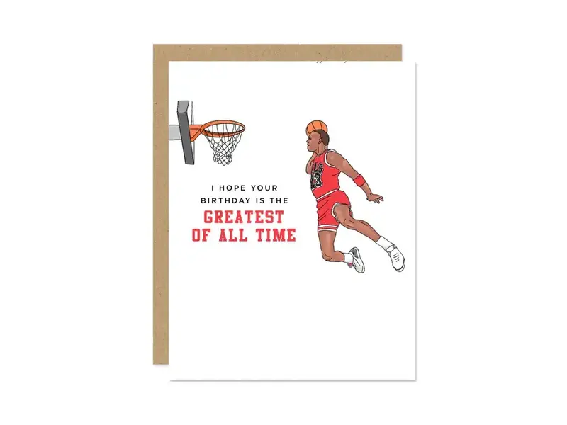 Maddon and Co Michael Jordan "Mj Goat" Greatest of All Time Birthday Card