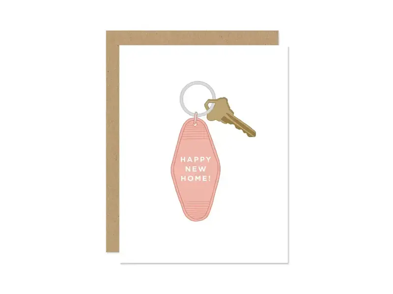 Maddon and Co Motel Keychain Happy New Home Card