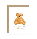 Maddon and Co Teddy Bear Congrats Baby Card