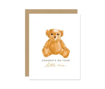 Teddy Bear Congrats Baby Card