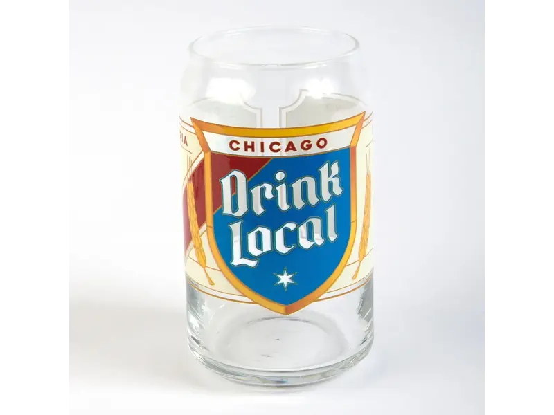 Transit Tees Drink Local Label Beer Can Glass