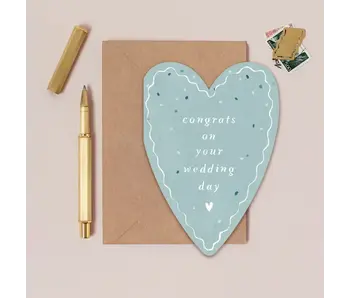 Heart Congrats Wedding Card