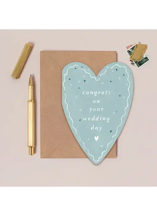 Heart Congrats Wedding Card