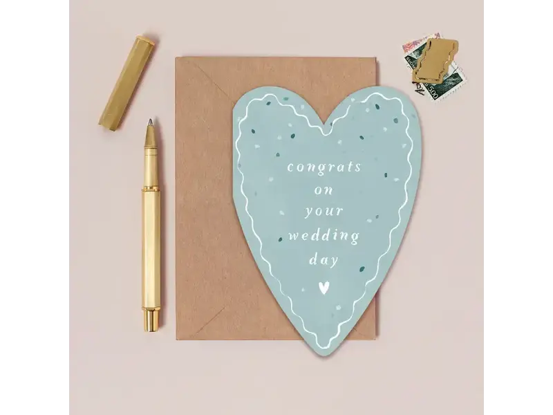 Sister Paper Co. Heart Congrats Wedding Card