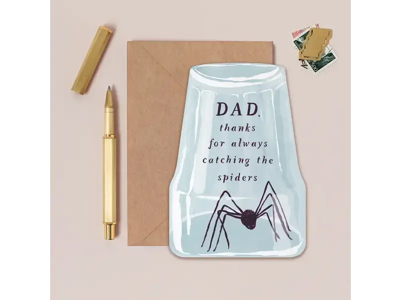 Sister Paper Co. Spider Catching Dad Card | Fathers Day Cards