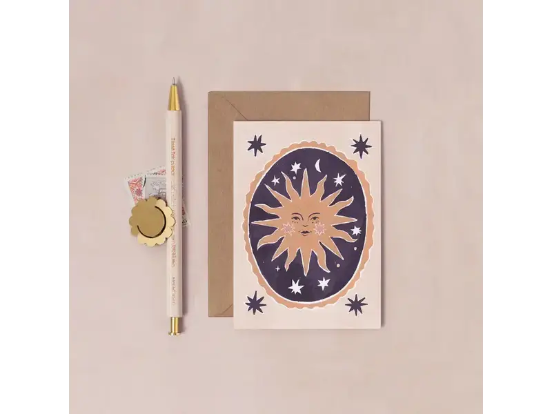 Sister Paper Co. Smiling Sun Mini Card | Blank Card