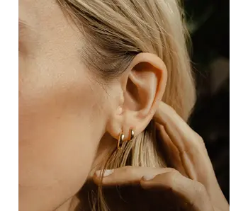 Bold Ear 12mm Huggies, Gold Vermeil