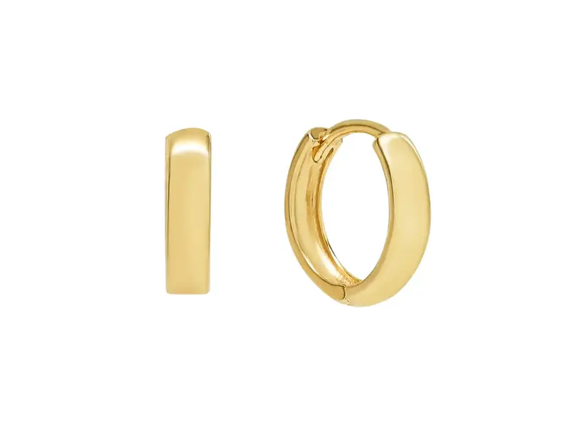 Ofina Jewelry Bold Ear 12mm Huggies, Gold Vermeil