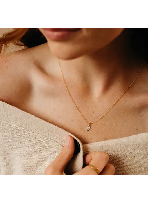 CZ Floral GF Necklace