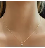 Ofina Jewelry Square Prong Opal CZ GF Necklace