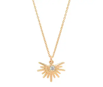Clear CZ Starburst GF Necklace