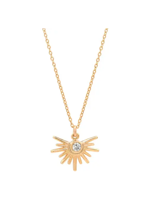 Clear CZ Starburst GF Necklace