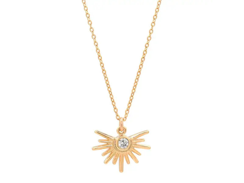 Ofina Jewelry Clear CZ Starburst GF Necklace