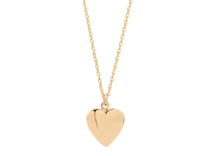 Ofina Jewelry Smooth Heart Locket GF Necklace