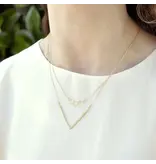 Ofina Jewelry Tiny Triple Diamond Cut Circles GF Necklace