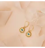 Ofina Jewelry Leverback Stone Eye GF Earrings, Turquoise