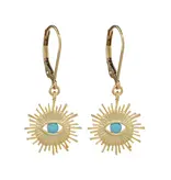 Ofina Jewelry Leverback Stone Eye GF Earrings, Turquoise