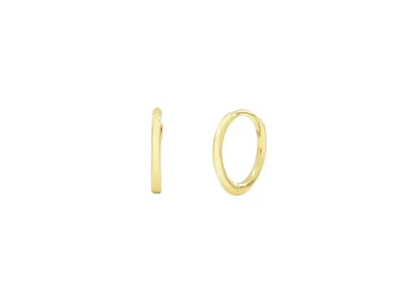 Ofina Jewelry Thin Ear 9mm Huggies, Gold Vermeil