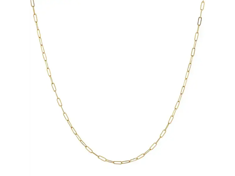 Ofina Jewelry 18" Thin Paperclip Goldfilled Necklace