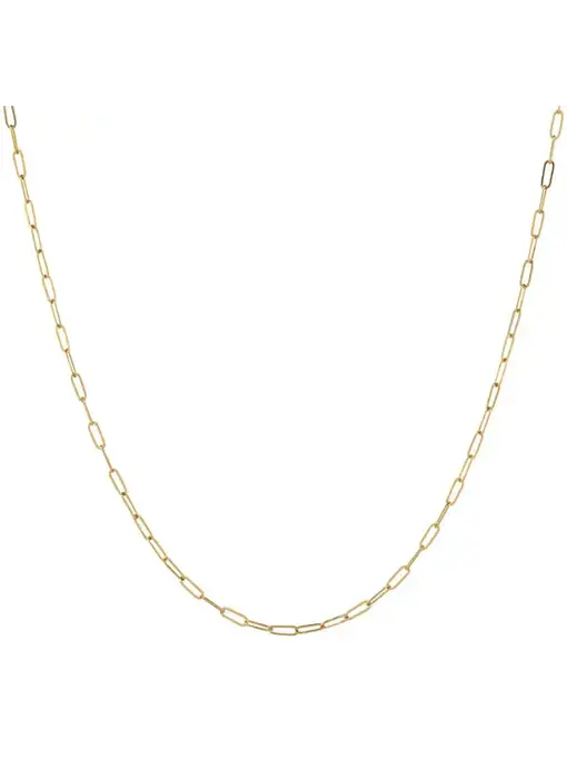16" Thin Paperclip Goldfilled Necklace