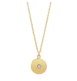 Ofina Jewelry Round CZ Star Locket GF Necklace