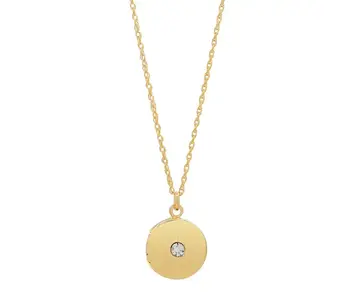 Round CZ Star Locket GF Necklace