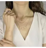 Ofina Jewelry Triple Diamond Cut Circles GF Necklace