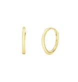 Ofina Jewelry Thin Ear 11mm Huggies, Gold Vermeil
