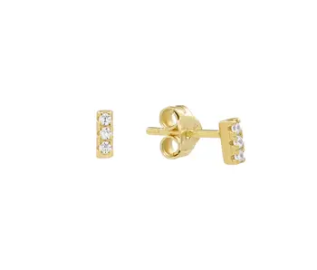 Triple CZ Bar Studs, GV